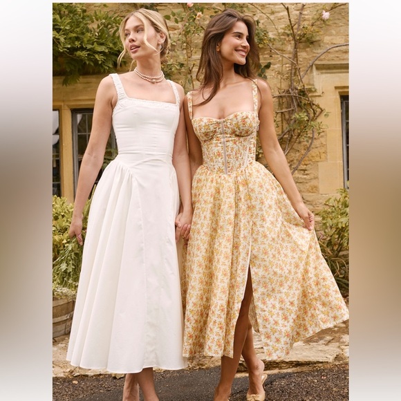 House of CB Dorothy white cotton midi sundress - Picture 10 of 16